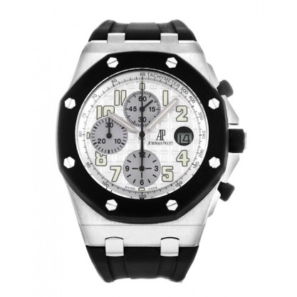 44 MM White Dials Audemars Piguet Royal Oak Offshore 25940SK.OO.D002CA.02. Replica Watches With Steel Cases For Men