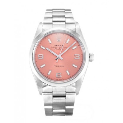Pink Dials Rolex Air-King 14000 Replica Watches With 34 MM Steel Cases For Sale