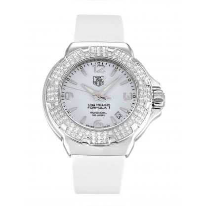 White Mother-Of-Pearl Dials Tag Heuer Formula 1 WAC1215.BC0840 Replica Watches With 37 MM Steel Cases
