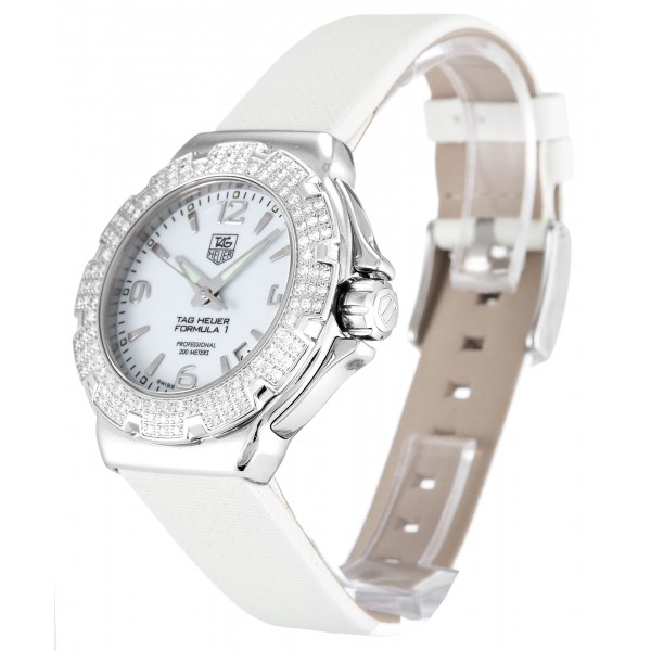 White Mother-Of-Pearl Dials Tag Heuer Formula 1 WAC1215.BC0840 Replica Watches With 37 MM Steel Cases