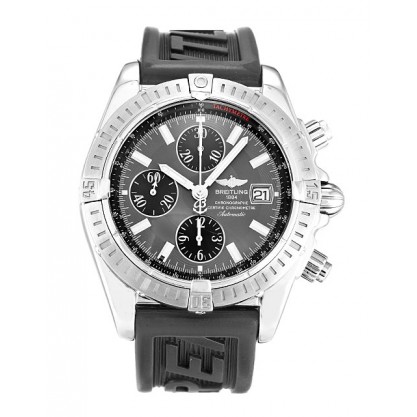 Grey Dials Breitling Chronomat Evolution A13356 Replica Watches With 43.7 MM Steel Cases