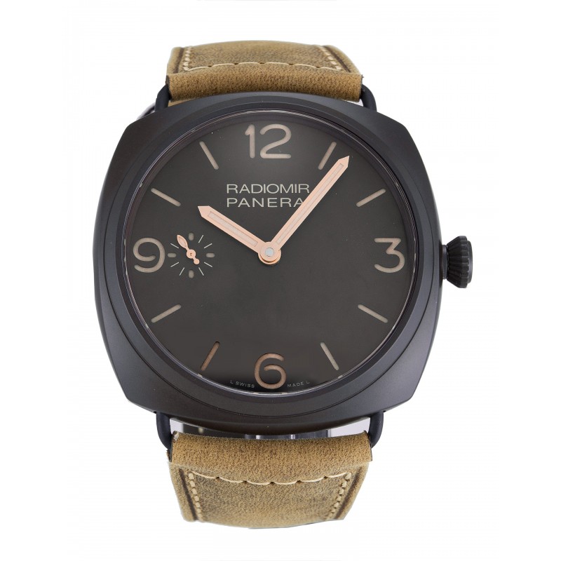 Brown Dials Panerai Radiomir Automatic PAM00504 Replica Watches With 47 MM Brown Ceramic Cases For Men