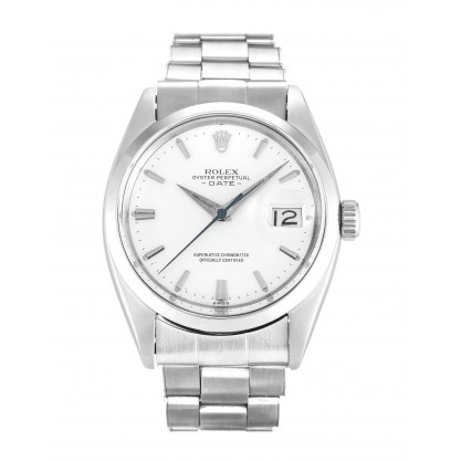 36 MM Silver Dials Rolex Oyster Perpetual Date 1500 Men Fake Watches With Steel Cases Online