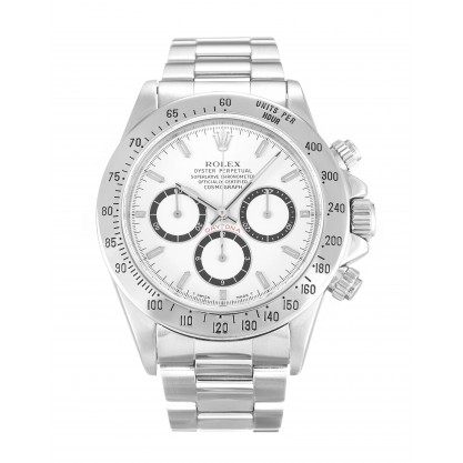 White Dials Rolex Daytona 16520 Replica Watches With 40 MM Steel Cases For Men