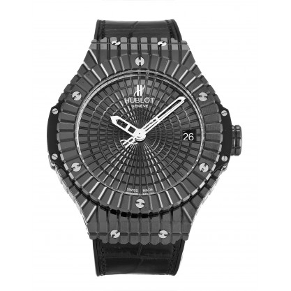 41 MM Black Dials Hublot 41mm 346.CX.1800.BR Replica Watches With Black Ceramic Cases