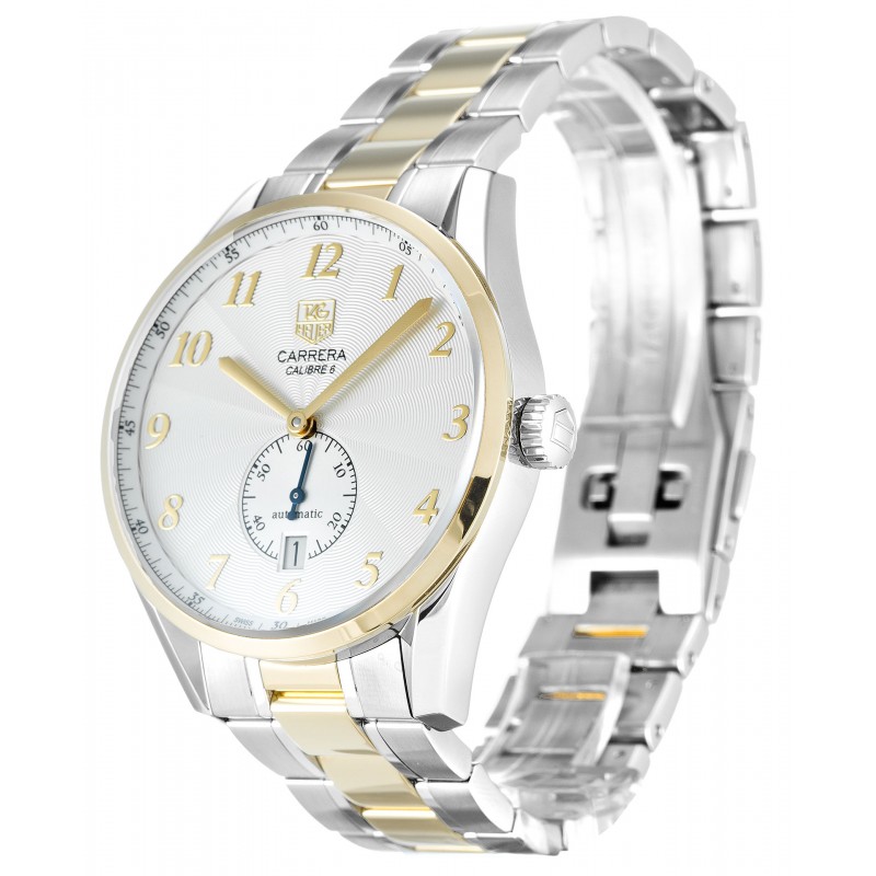 Silver Dials Tag Heuer Carrera WAS2150.BD0733 Replica Watches With 39 MM Steel & Gold Cases