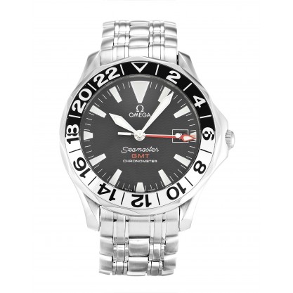 Black Dials Omega Seamaster GMT 2534.50.00 Replica Watches With 41 MM Steel Cases For Men