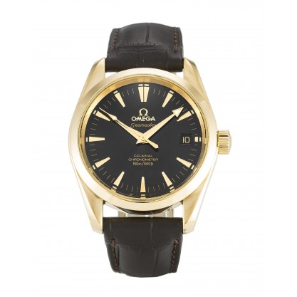 35 MM Black Dials Omega Aqua Terra 150m Mid-Size 2604.50.37 Replica Watches WIth Gold Cases For Sale