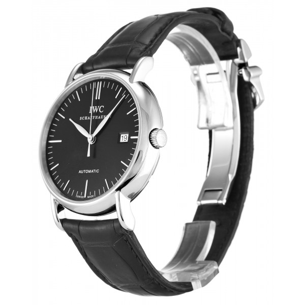 Black Dials IWC Portofino Automatic IW356308 Replica Watches With 39 MM Steel Cases