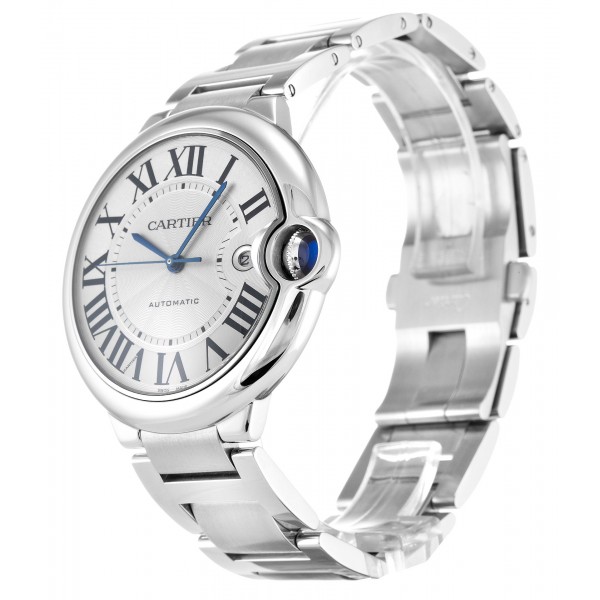 Silver Dials Cartier Ballon Bleu W69012Z4 Replica Watches With 42 MM Steel Cases For Men
