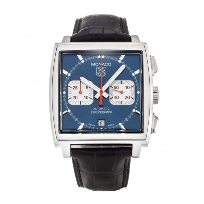 Blue Dials Tag Heuer Monaco CW2113.FC6183 Replica Watches With 37.5 MM Steel Cases For Men