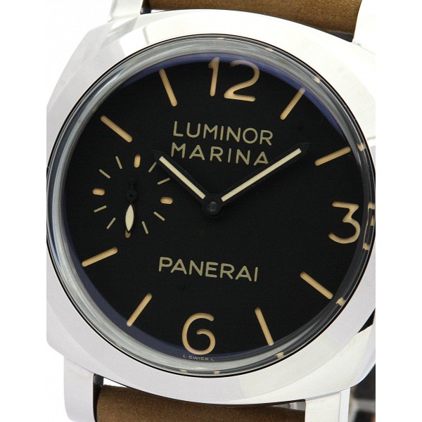 Black Dials Panerai Luminor Marina PAM00422 Fake Watches With 47 MM Steel Cases For Men