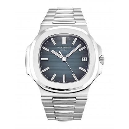 40 MM Blue Dials Patek Philippe Nautilus 5711/1A Replica Watches With Steel Cases For Men