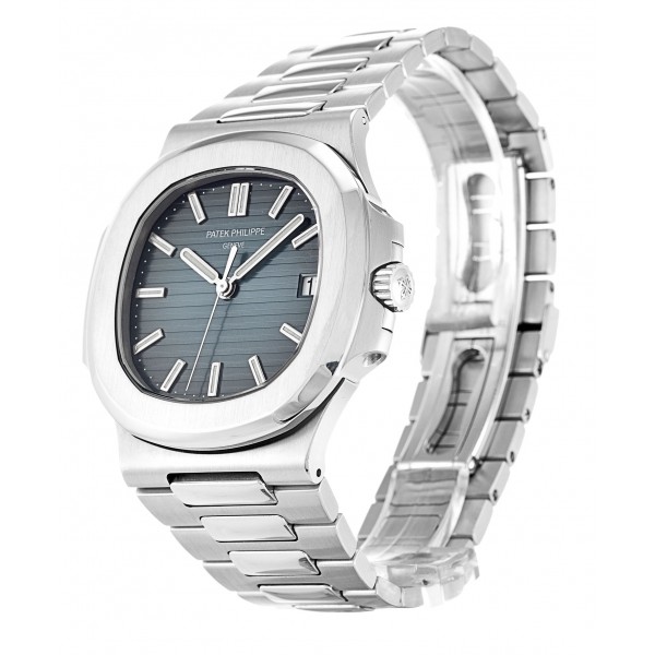40 MM Blue Dials Patek Philippe Nautilus 5711/1A Replica Watches With Steel Cases For Men