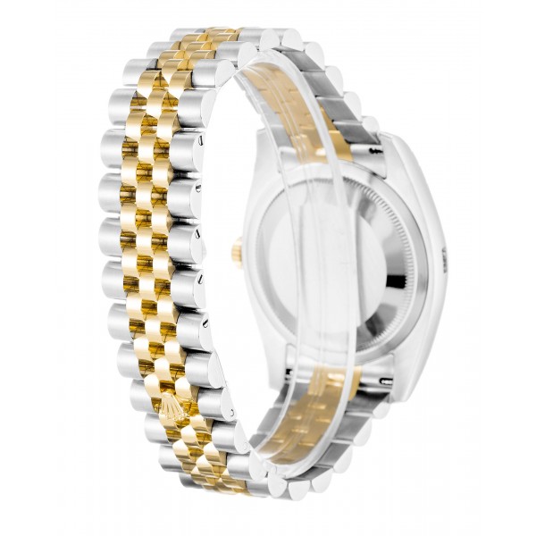 Black Mother-Of-Pearl Dials Rolex Datejust 116233 Replica Watches With 36 MM Steel & Gold Cases