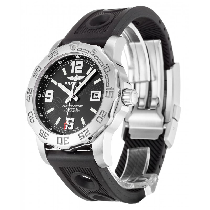 Black Dials Breitling Colt Quartz A74387 Replica Watches With 44 MM Steel Cases
