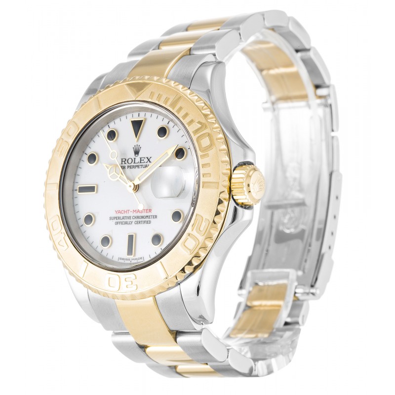 40 MM White Dials Rolex Yacht-Master 16623 Replica Watches With Steel & Gold Cases For Men