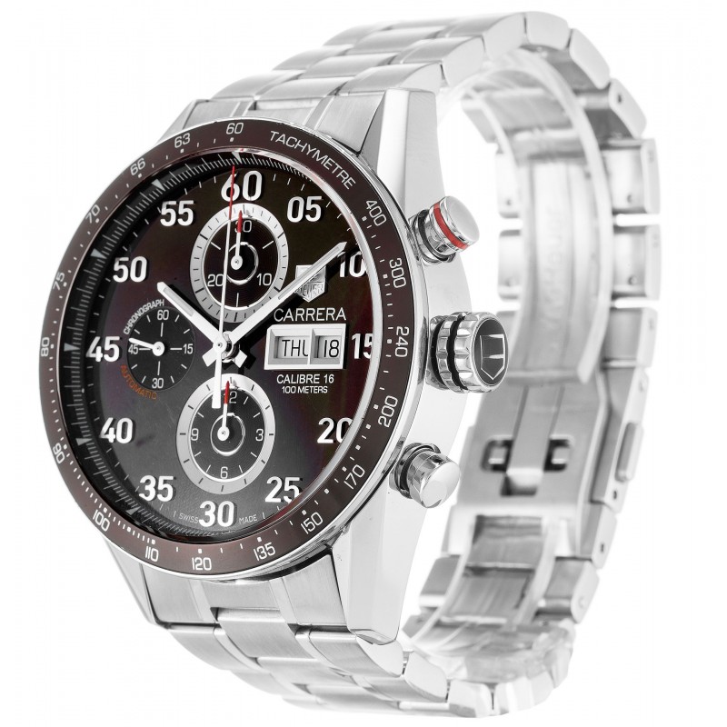 43 MM Brown Dials Tag Heuer Carrera CV2A12.FC6236 Fake Watches With Steel Cases For Men