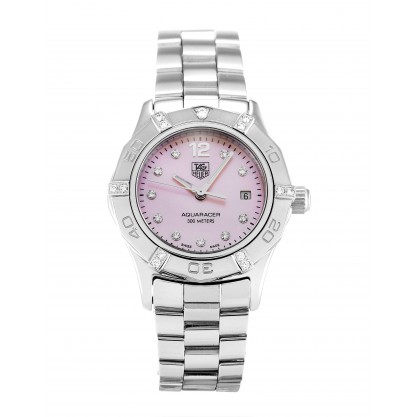 Pink Mother-Of-Pearl Dials Tag Heuer Aquaracer WAF141H.BA0824 Fake Watches With 27 MM Steel Cases For Women