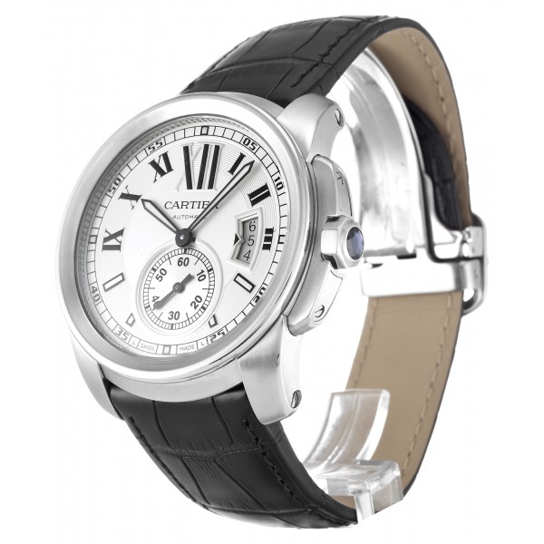 White Dials Cartier Calibre de Cartier W7100037 Replica Watches With 42 MM Steel Cases