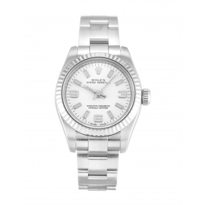 White Dials Rolex Lady Oyster Perpetual 176234 Replica Watches With 26 MM Steel Cases For Women