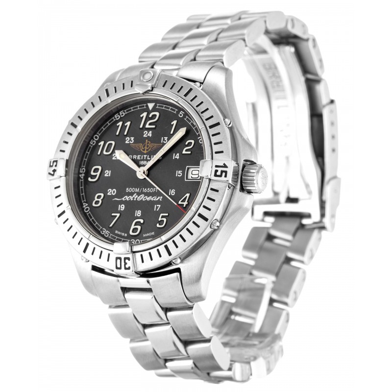 Grey Dials Breitling Colt Quartz A64350 Replica Watches With 38 MM Steel Cases
