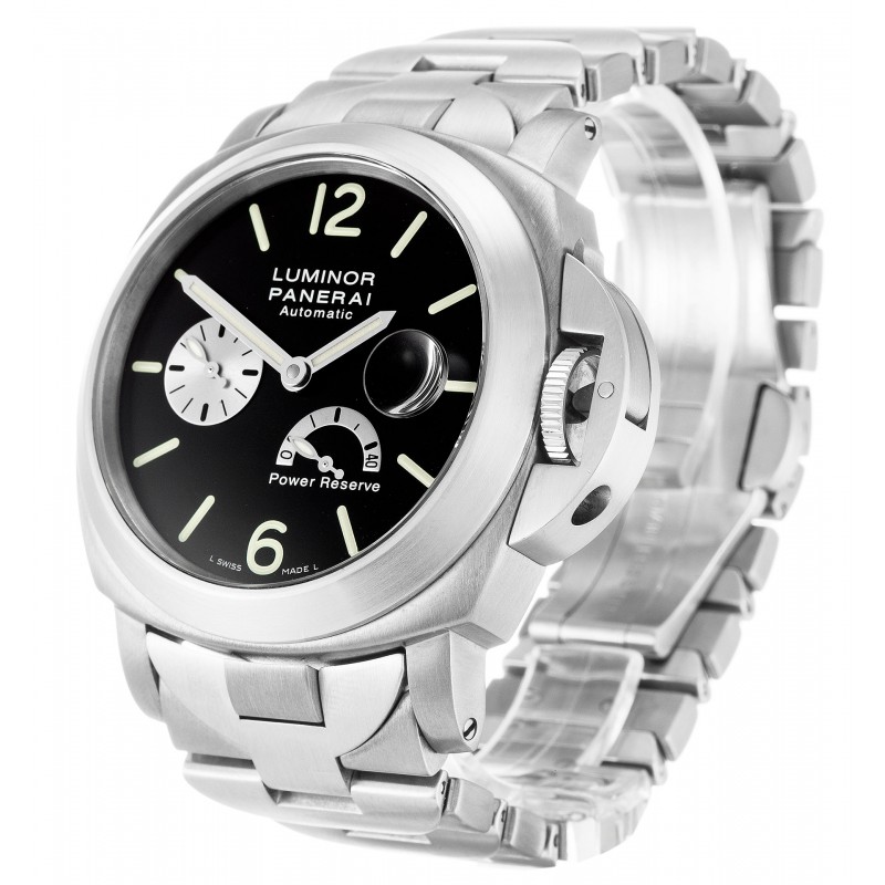 44 MM Black Dials Panerai Luminor Power Reserve PAM00171 Replica Watches With Titanium Cases