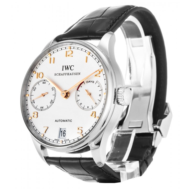 White Dials IWC Portuguese Automatic IW500114 Replica Watches With 42.3 MM Steel Cases For Men