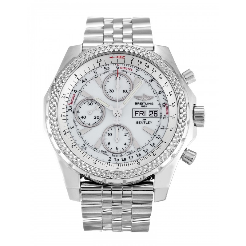 Silver Dials Breitling Bentley GT A13362 Replica Watches With 44.8 MM Steel Cases For Men