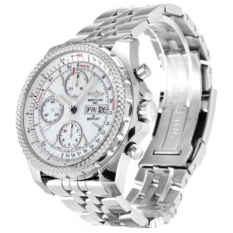 Silver Dials Breitling Bentley GT A13362 Replica Watches With 44.8 MM Steel Cases For Men