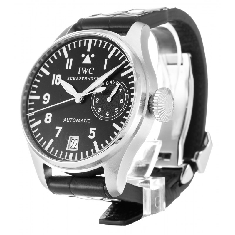 Black Dials IWC Big Pilots IW500201 Replica Watches With 46 MM Steel Cases For Men