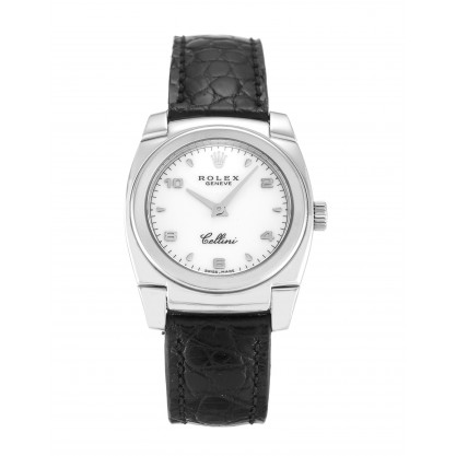 White Dials Rolex Cellini 5310 Women Replica Watches With 25 MM White Gold Cases