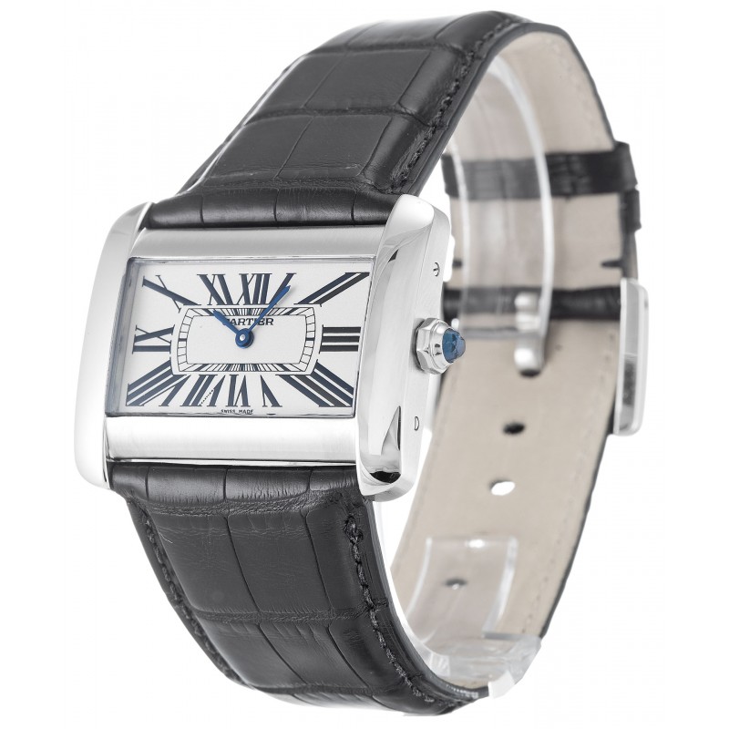 Silver Dials Cartier Tank Divan W6300655 Replica Watches With 38 MM Steel Cases
