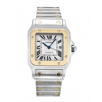 29 MM Silver Dials Cartier Santos W20052C4 Replica Watches With Steel & Gold Cases For Men
