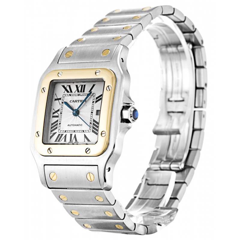 29 MM Silver Dials Cartier Santos W20052C4 Replica Watches With Steel & Gold Cases For Men