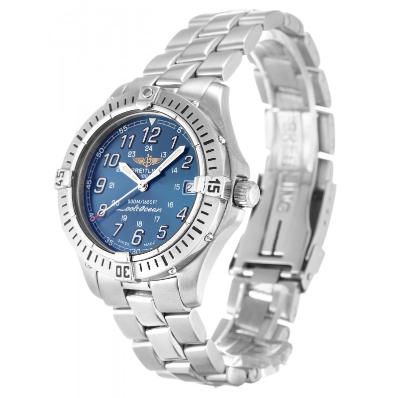 Blue Dials Breitling Colt Quartz A64350 Replica Watches With 38 MM Steel Cases