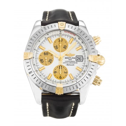 White Mother-Of-Pearl Dials Breitling Chronomat Evolution B13356 Fake Watches With 43.7 MM Steel & Gold Cases