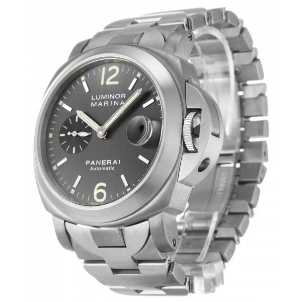Black Dials Panerai Luminor Marina PAM00091 Replica Watches With 44 MM Titanium Cases For Men