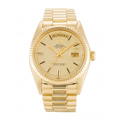 Champagne Dials Rolex Day-Date 1803 Replica Watches With 36 MM Gold Cases