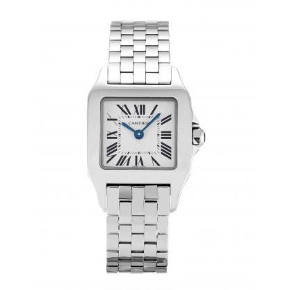20 MM Silver Dials Cartier Santos Demoiselle W25064Z5 Replica Watches With Steel Cases For Women