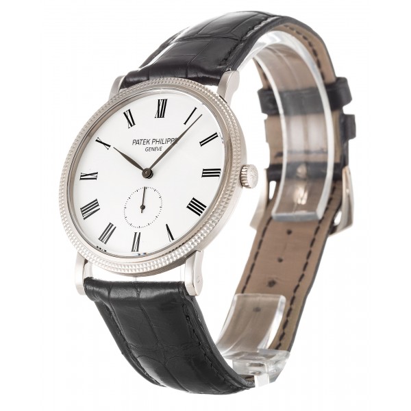 White Dials Patek Philippe Calatrava 5119G Replica Watches With 36 MM White Gold Cases