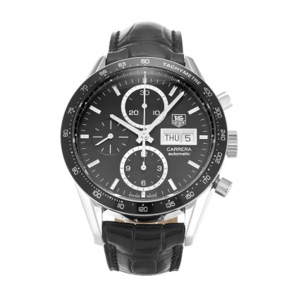 Black Dials Tag Heuer Carrera CV201AG.FC6266 Replica Watches With 41 MM Steel Cases For Men