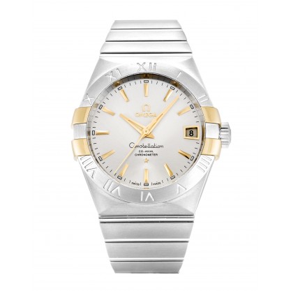 Silver Dials Omega Constellation 123.20.38.21.02.005 Men Replica Watches With 38 MM Steel & Gold Cases