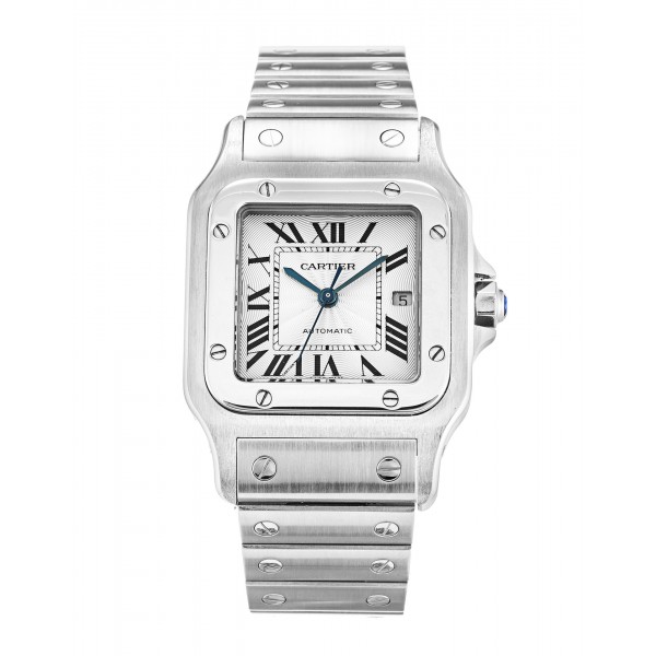 Silver Dials Cartier Santos W20055D6 Replica Watches With 29 MM Steel Cases For Men