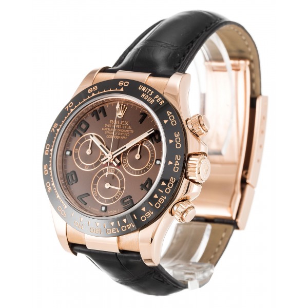 Chocolate Dials Rolex Daytona 116515 LN Replica Watches With 40 MM Rose Gold Cases For Men