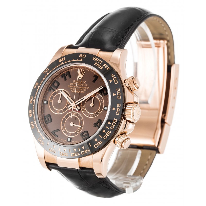 Chocolate Dials Rolex Daytona 116515 LN Replica Watches With 40 MM Rose Gold Cases For Men