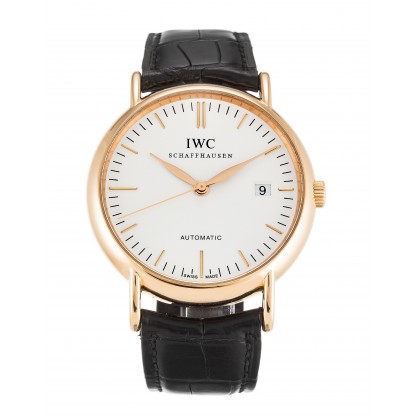 White Dials IWC Portofino Automatic IW356302 Replica Watches WIth 39 MM Rose Gold Cases For Men