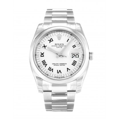 White Dials Rolex Oyster Perpetual Date 115200 Replica Watches With 34 MM Steel Cases For Sale