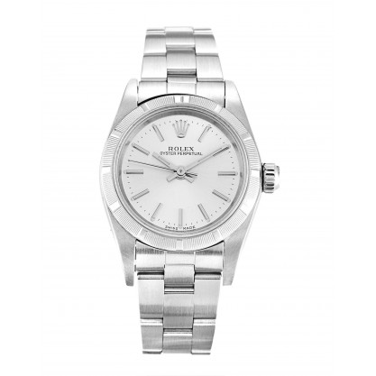 Silver Dials Rolex Oyster Perpetual 67230 Women Replica Watches With 26 MM Steel Cases