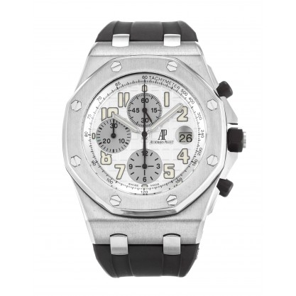 42 MM White Dials Audemars Piguet Royal Oak Offshore 26020ST.OO.D001IN.02. Men Replica Watches With Steel Cases